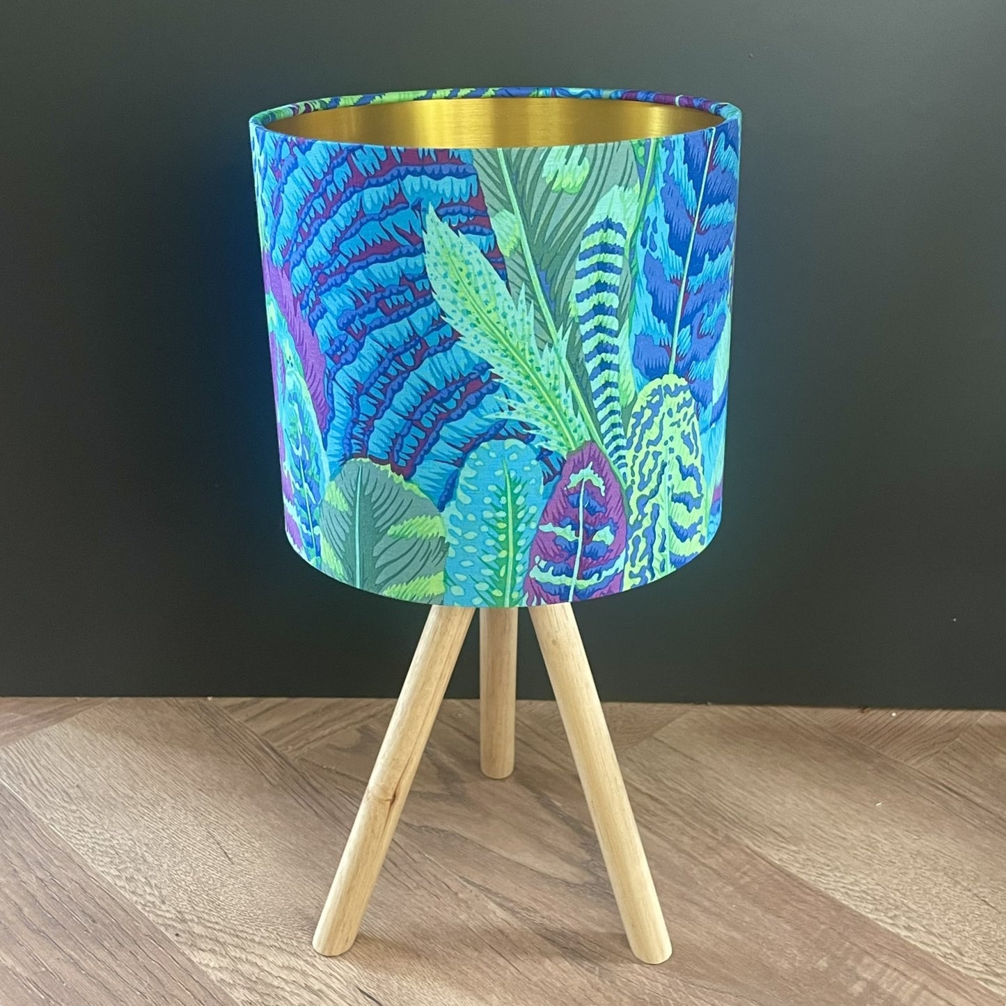 Green, Blue and Purple Feather Lampshade