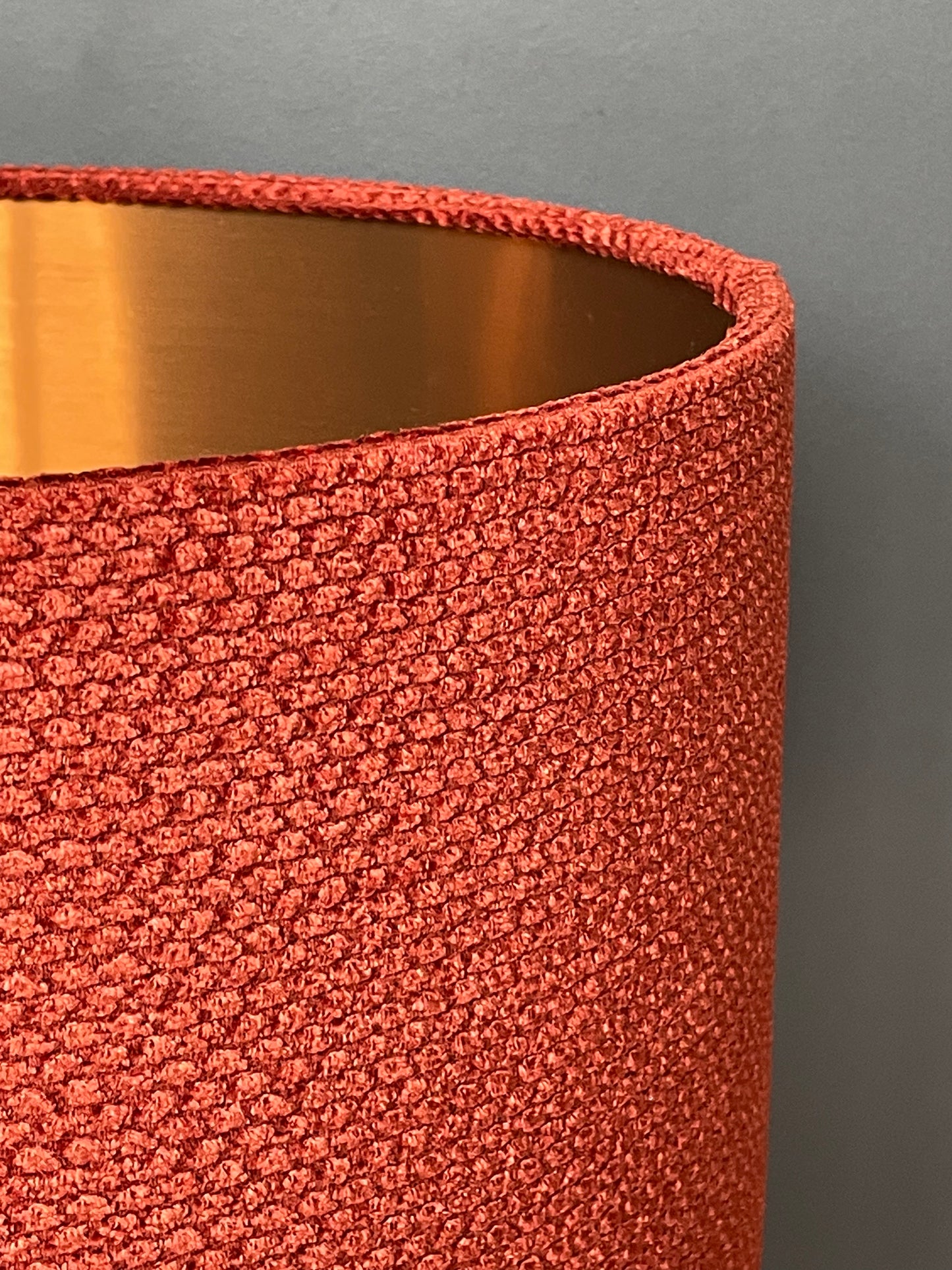 Textured Burnt Orange Chenille Lampshade