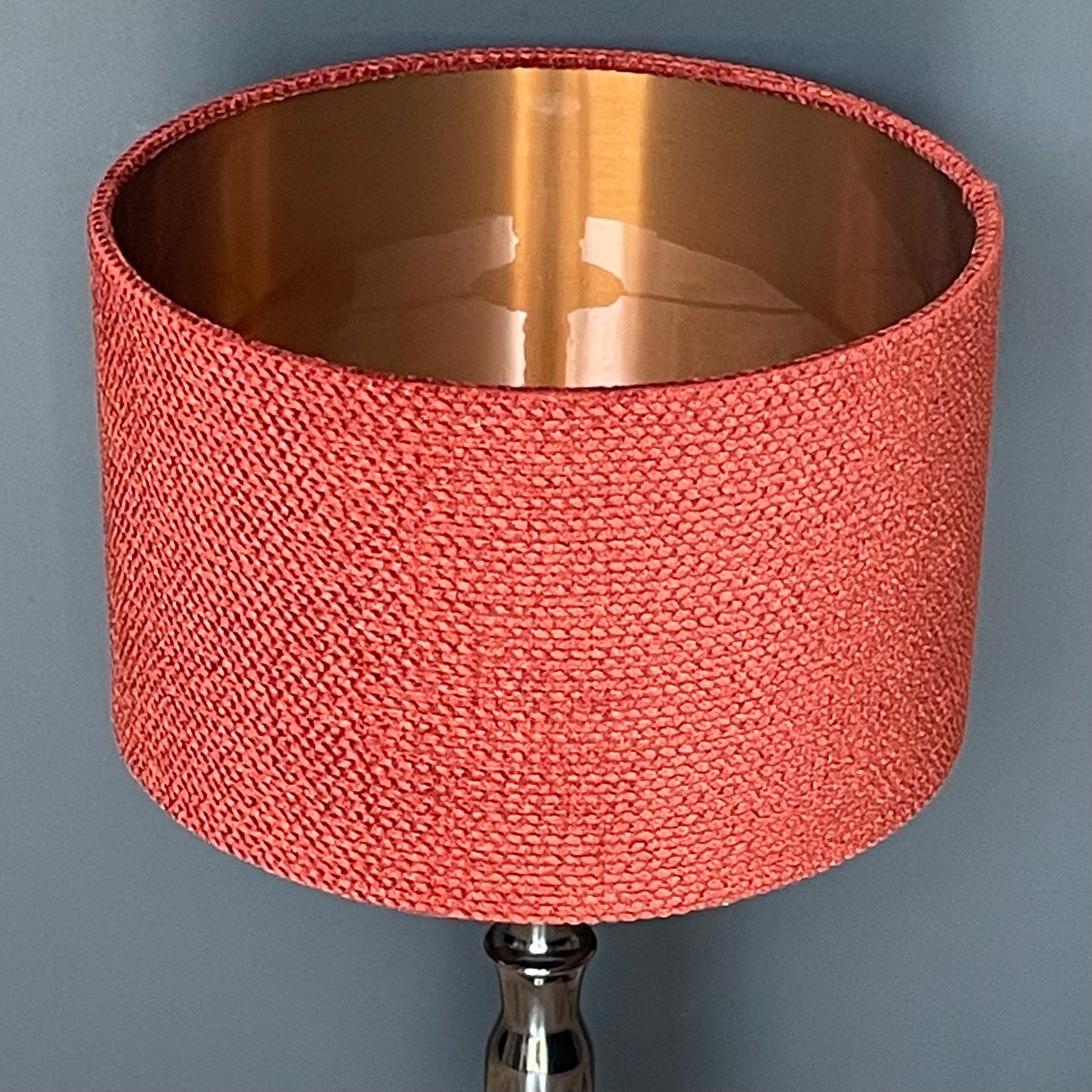 Textured Burnt Orange Chenille Lampshade