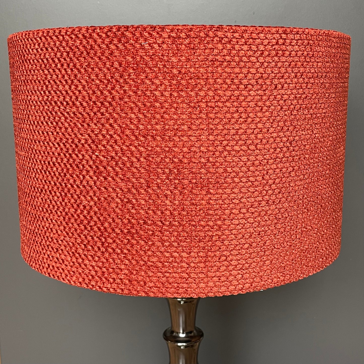 Textured Burnt Orange Chenille Lampshade