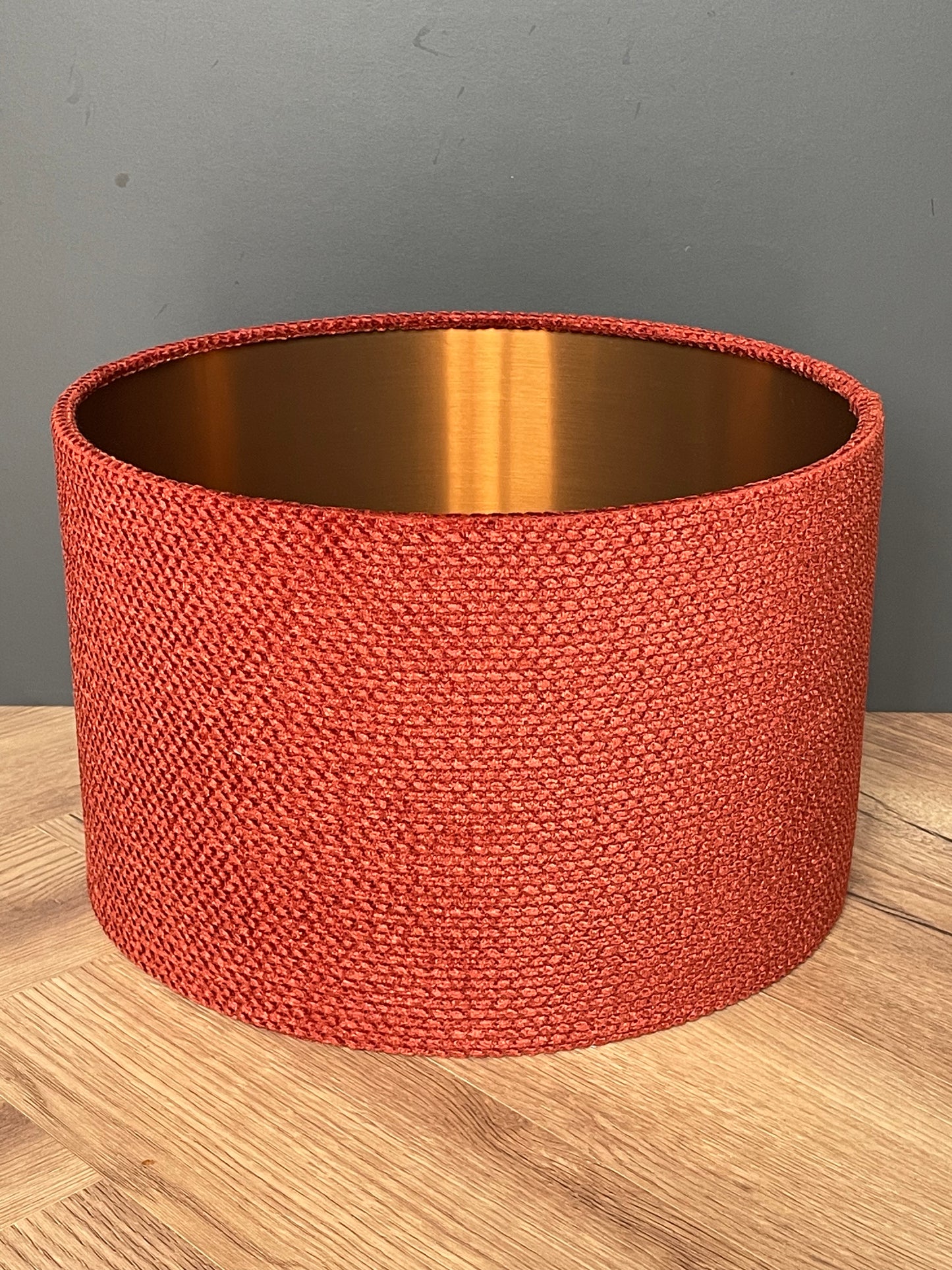 Textured Burnt Orange Chenille Lampshade