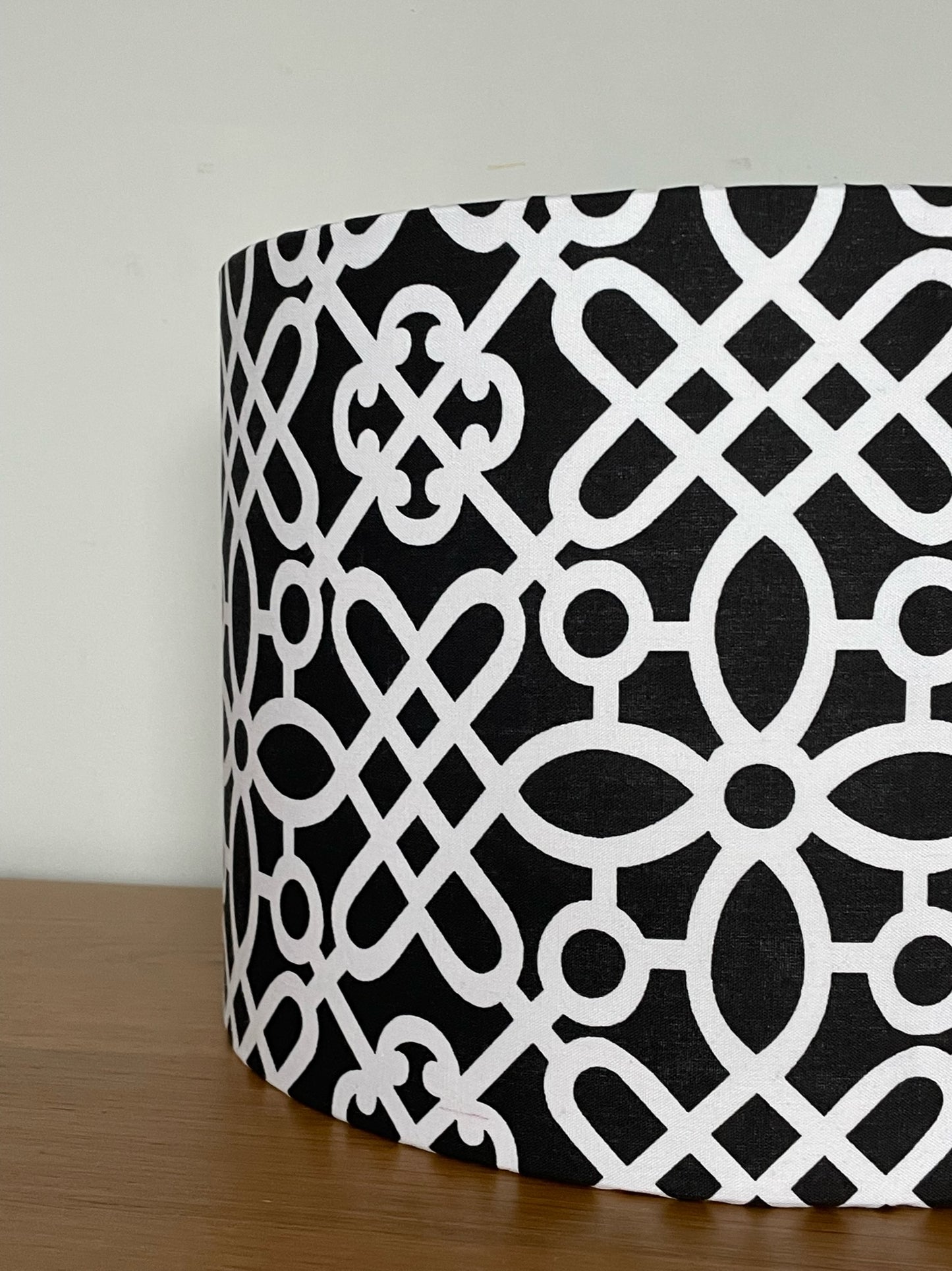 Black-and-white-Moroccan-lampshade-ceiling-pendant