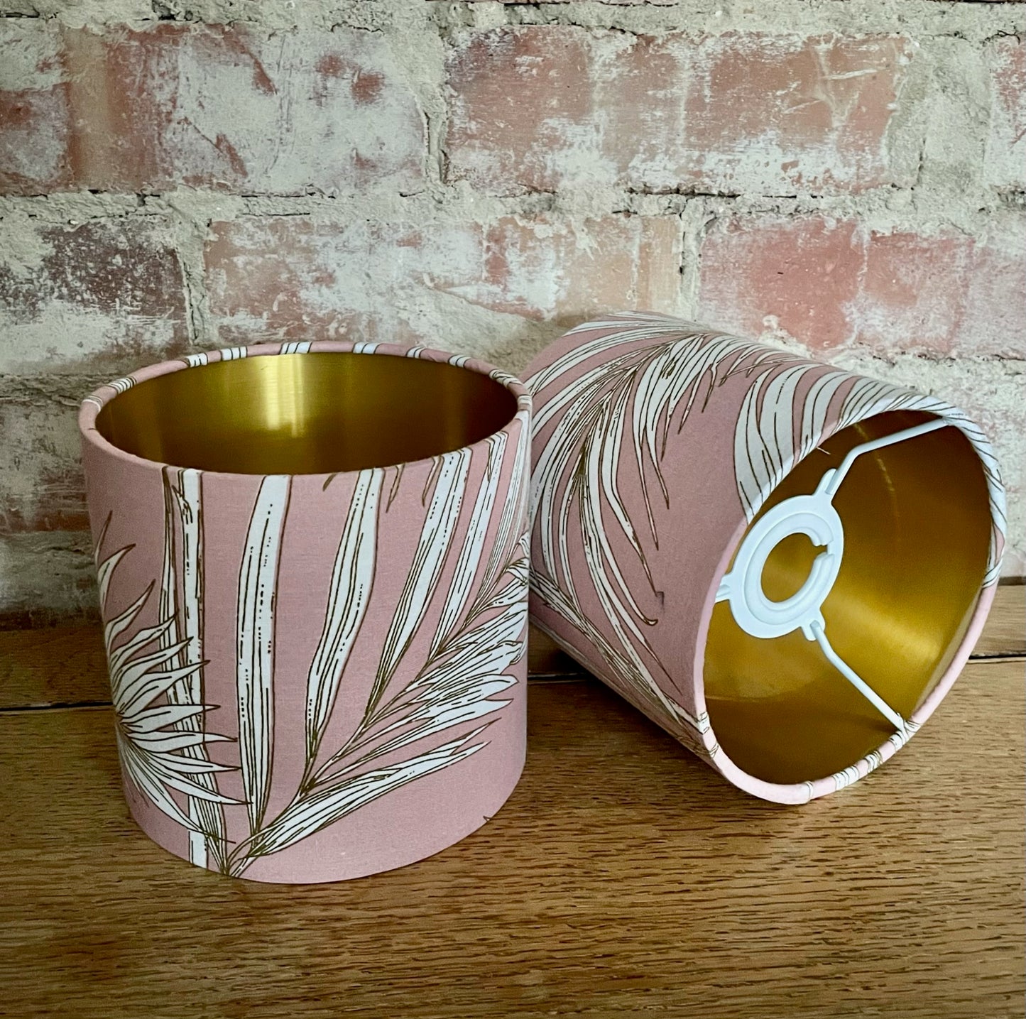Pink-palm-leaf-bedside-lampshade