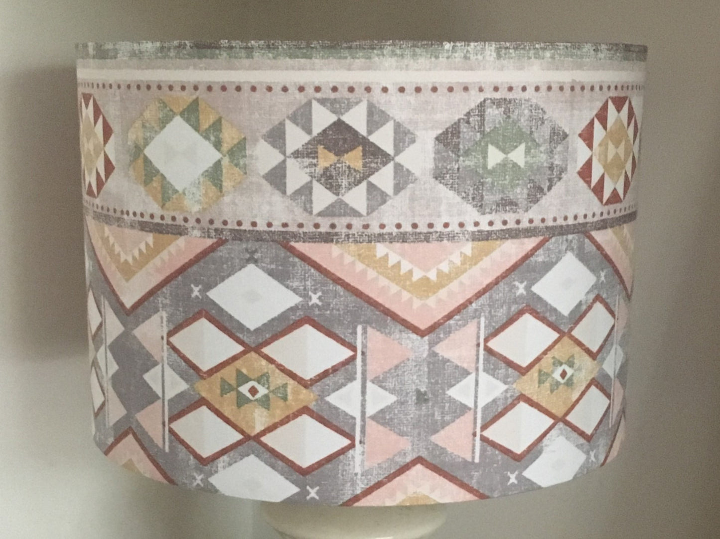 Tribal-Aztec-Pastel-Coloured-Patterned-Lampshade-table-lamp-light