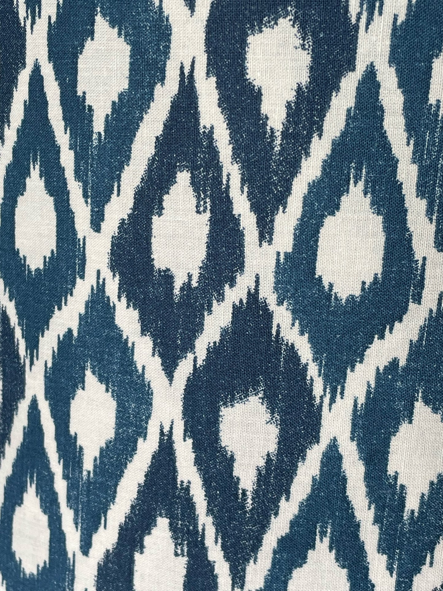 Ikat Blue and White Lampshade