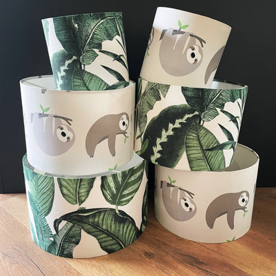 sloth lampshade jungle leaf lampshade