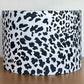 Black and white leopard print animal big cat lampshade