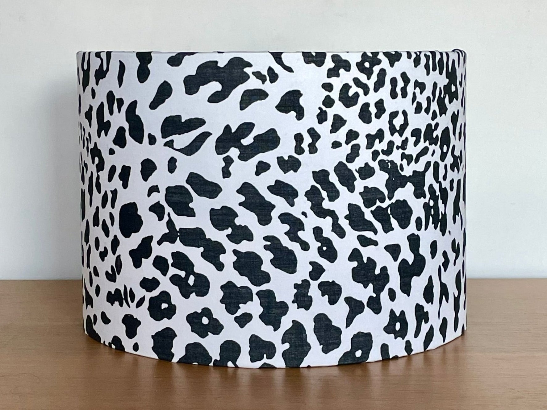 Black and white leopard print animal big cat lampshade