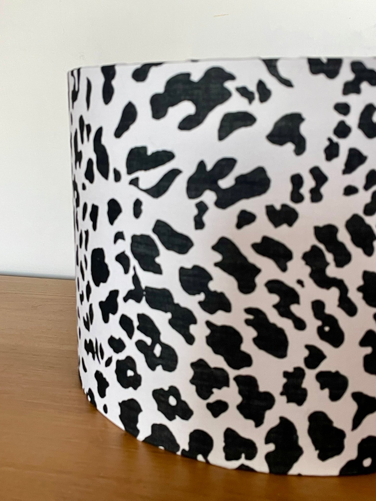 Leopard Print Black and White Lampshade Animal