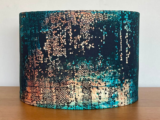 Abstract Blue Mosaic Lampshade