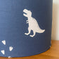Blue and White Dinosaur Lampshade