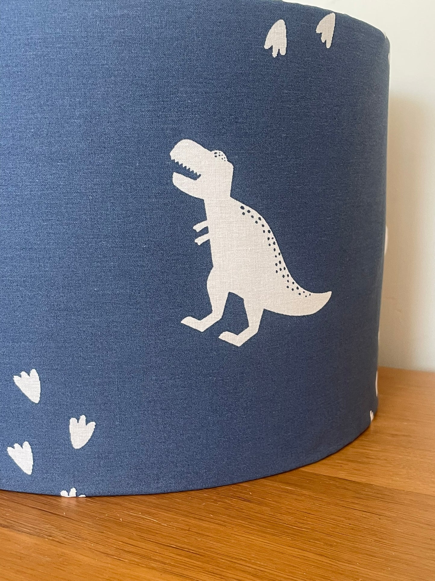 Blue and White Dinosaur Lampshade