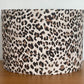 Leopard print African big cat lampshade in brown and black
