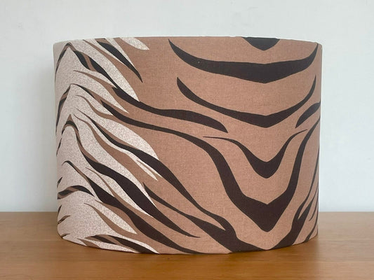 Tiger lampshade, animal print, jungle, safari, African themed lighting