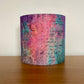 Pink Purple Turquoise Distressed Lampshade