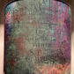 Pink Purple Turquoise Distressed Lampshade