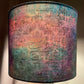Pink Purple Turquoise Distressed Lampshade