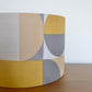 Grey and Yellow Geometric Circle Pattern Lampshade