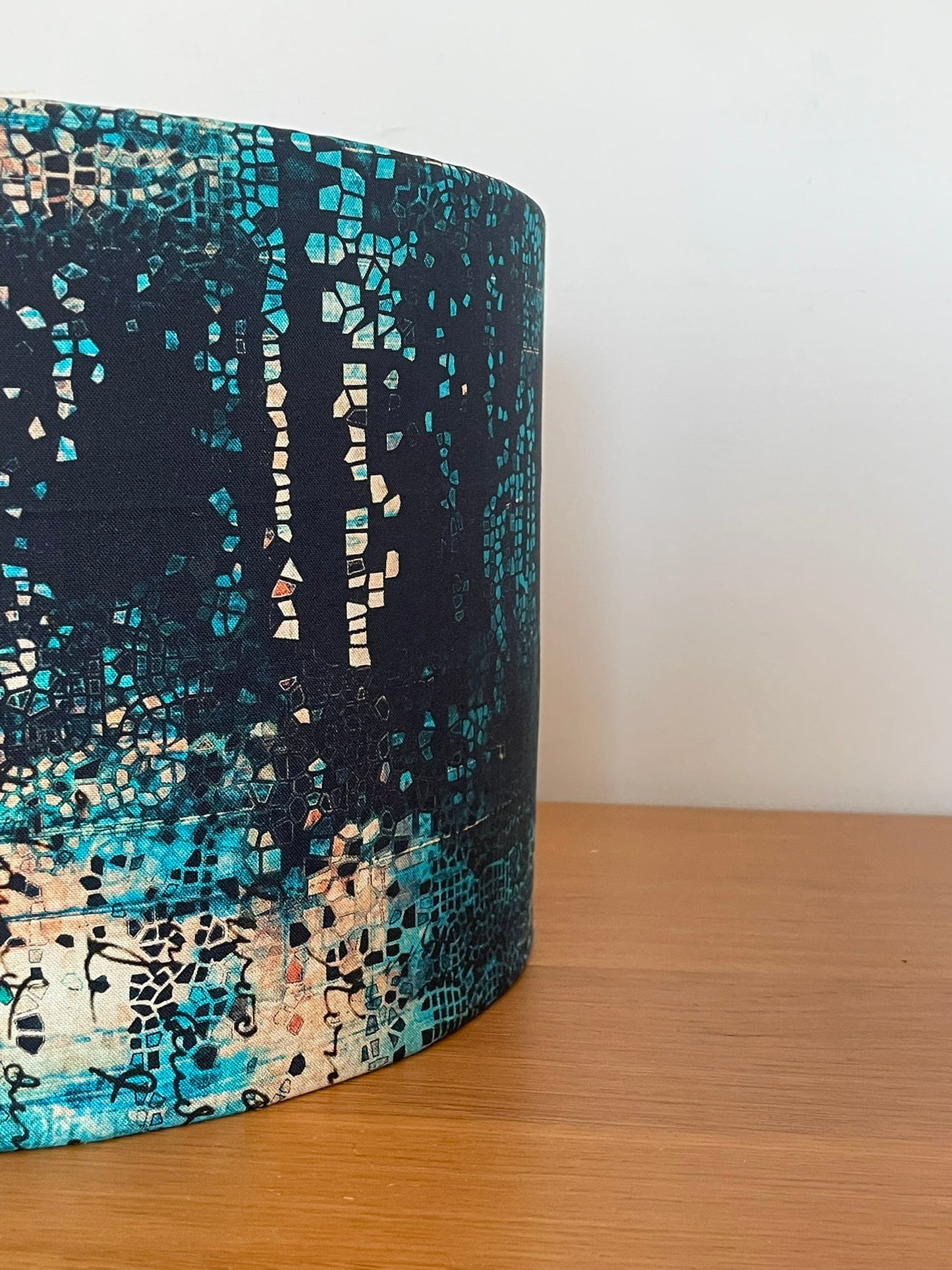 Abstract Blue Mosaic Lampshade