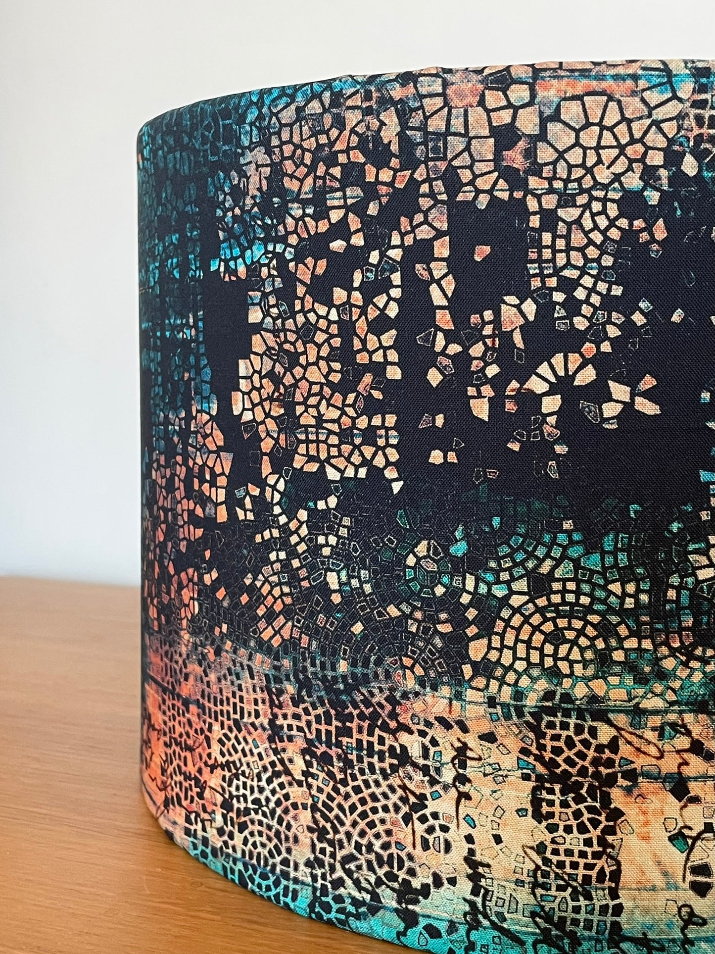 Abstract Blue Mosaic Lampshade