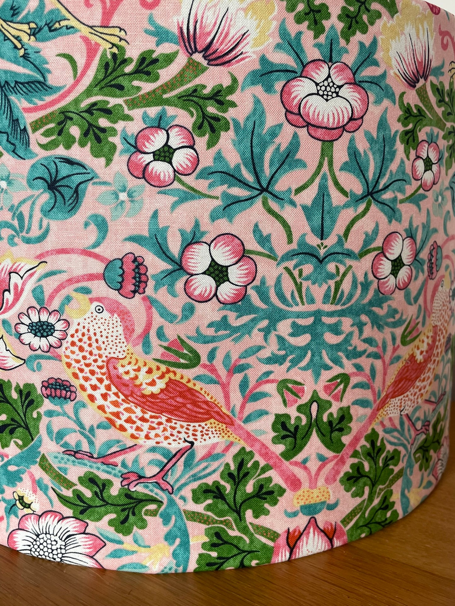 Strawberry Thief Blush Pink William Morris Lampshade