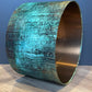 Green Gold Distressed Patina Lampshade