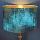 Green Gold Distressed Patina Lampshade