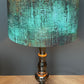 Green Gold Distressed Patina Lampshade
