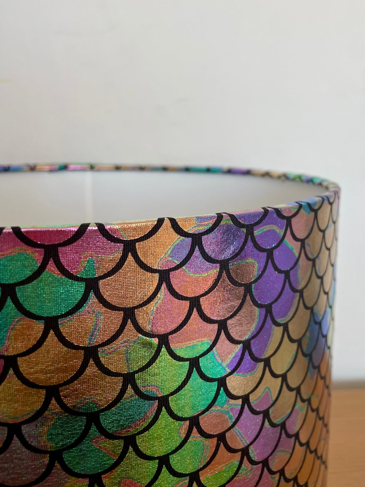 Mermaid Fish Scale Iridescent Lampshade
