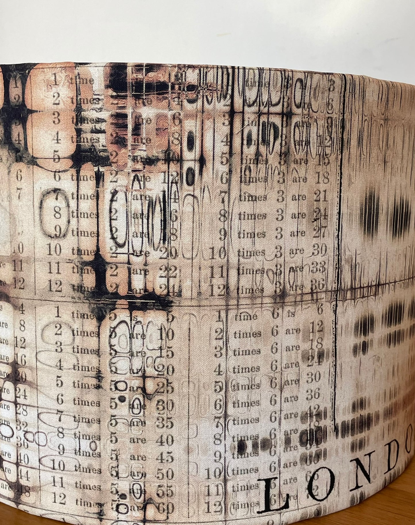 London Gridlock Beige Lampshade