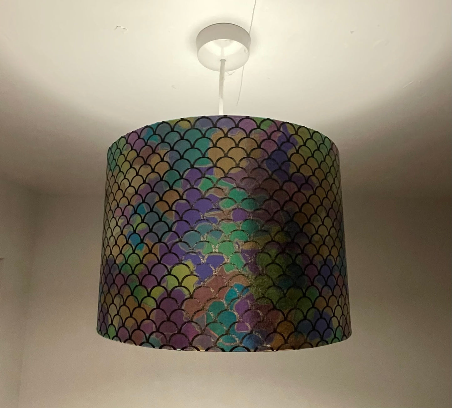 Mermaid Fish Scale Iridescent Lampshade