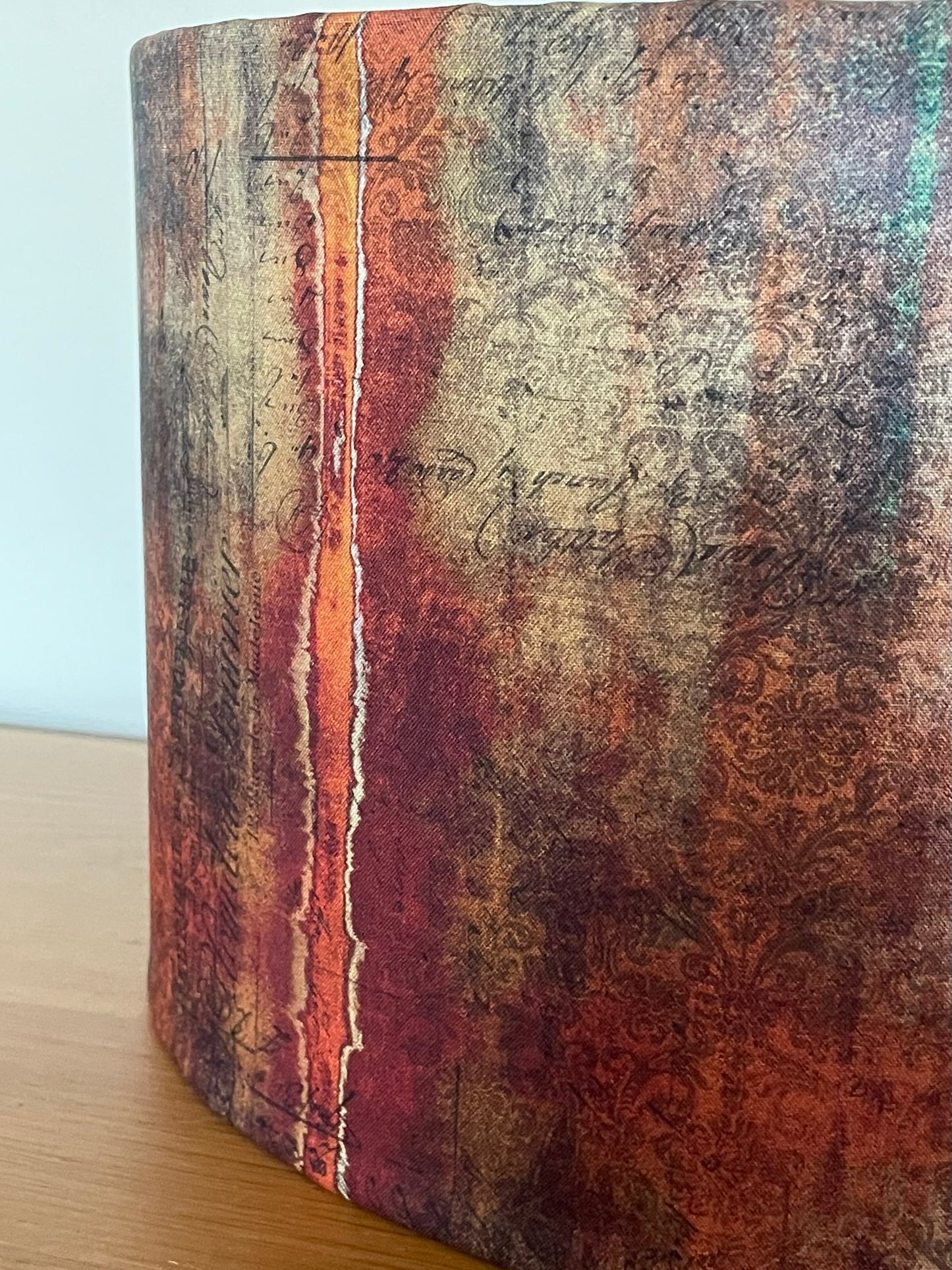 Dyed Stripe Red Blue Rust Lampshade