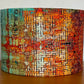 Rusted Patina Orange Aqua Lampshade