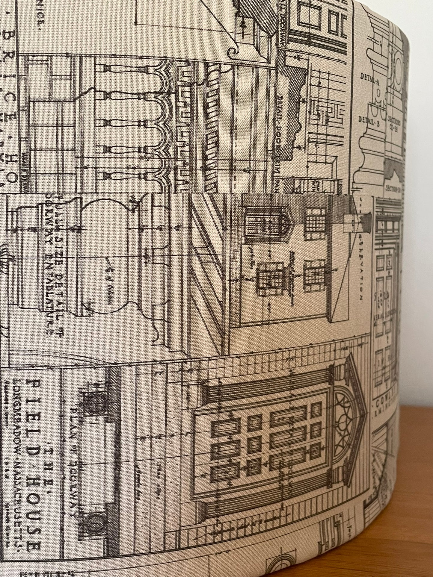 Architectural Blueprint Print Lampshade