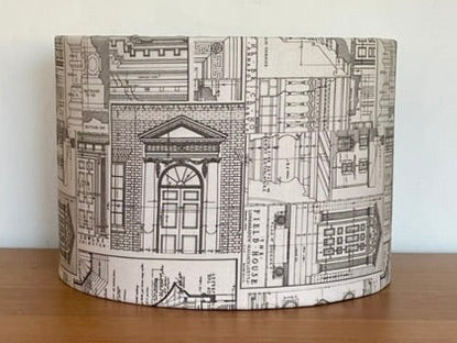 Architectural Blueprint Print Lampshade