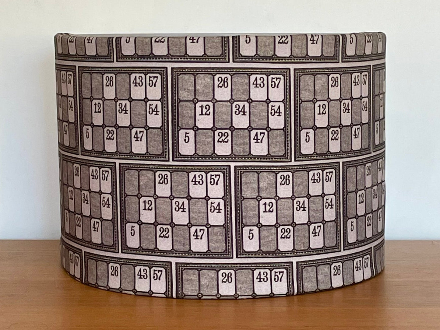 Grey Bingo Card Lampshade