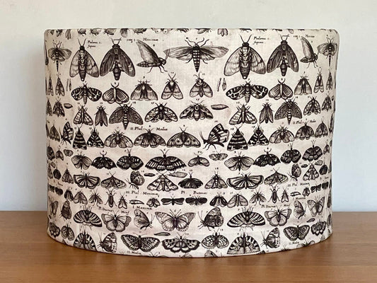 Charcoal Moth Lampshade