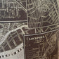 Charcoal Map Lampshade
