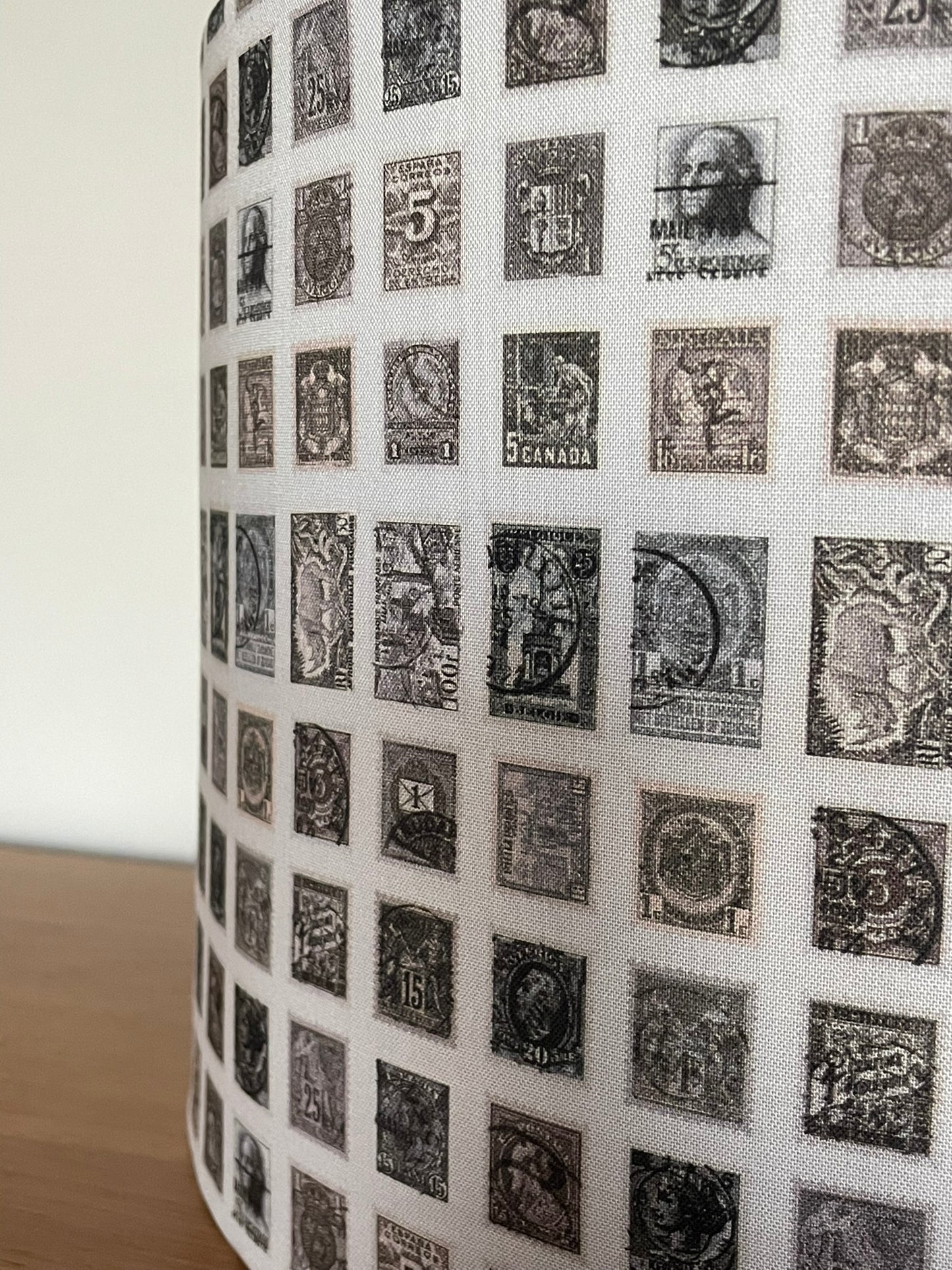 Charcoal Stamps Lampshade
