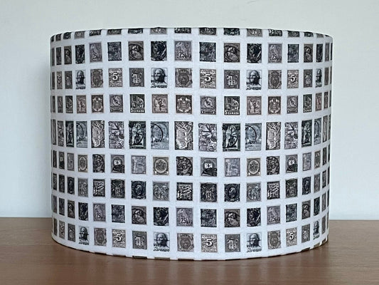 Charcoal Stamps Lampshade