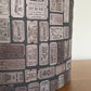 Charcoal Tickets Lampshade