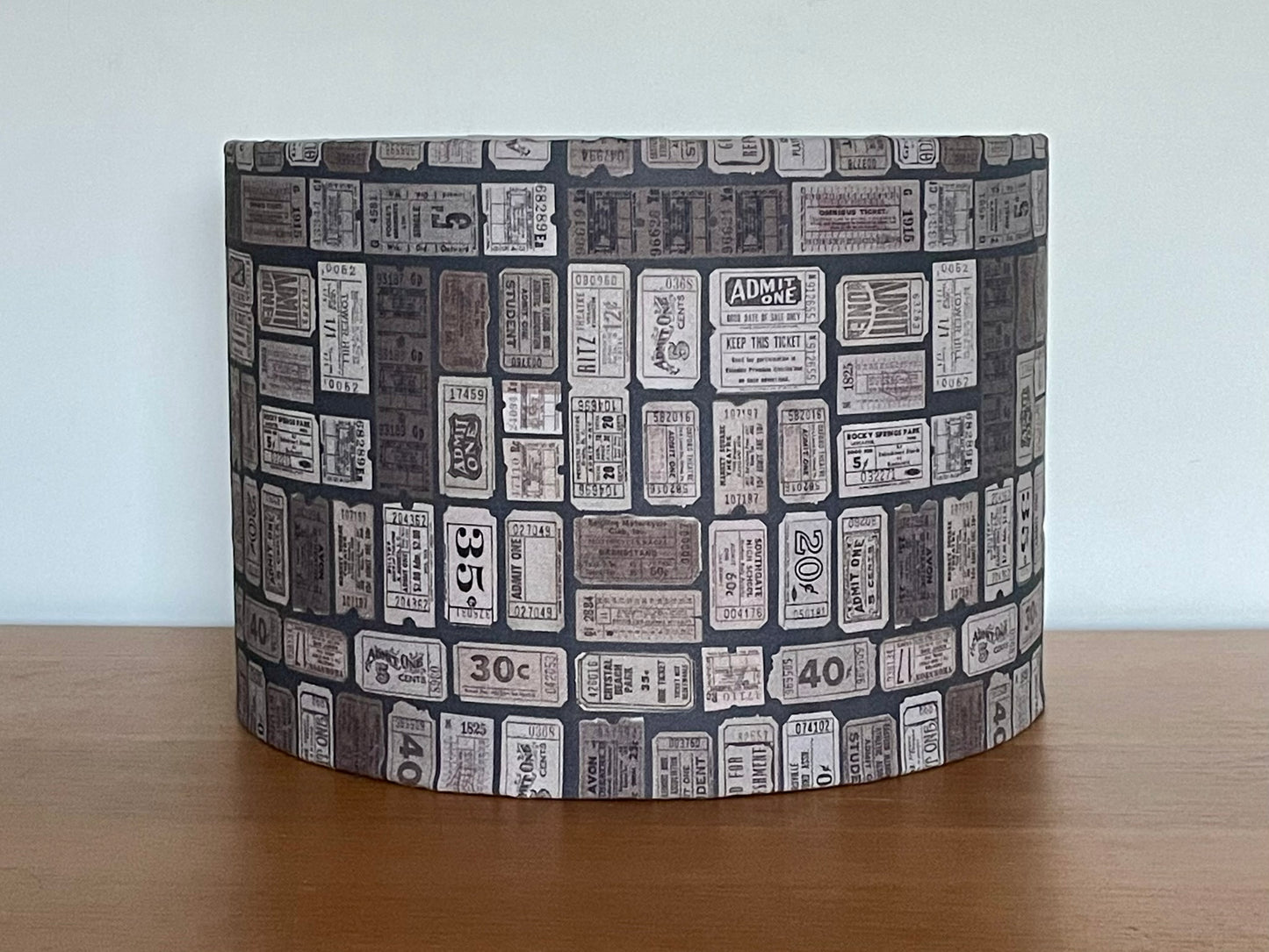 Charcoal Tickets Lampshade