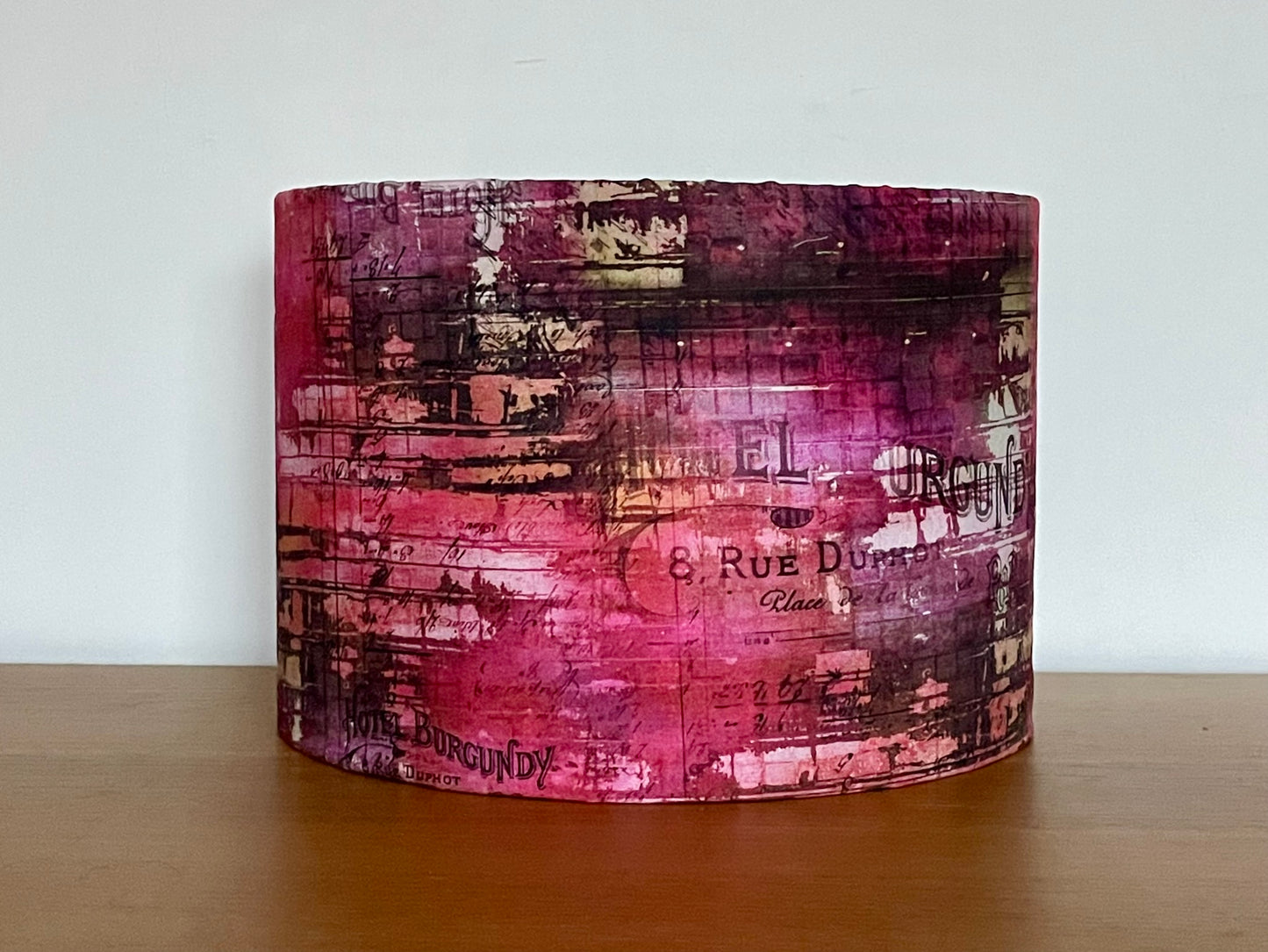 Burgundy Vineyard Distressed Lampshade