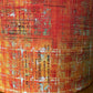 Orange Scraped Layers Distressed Lampshade