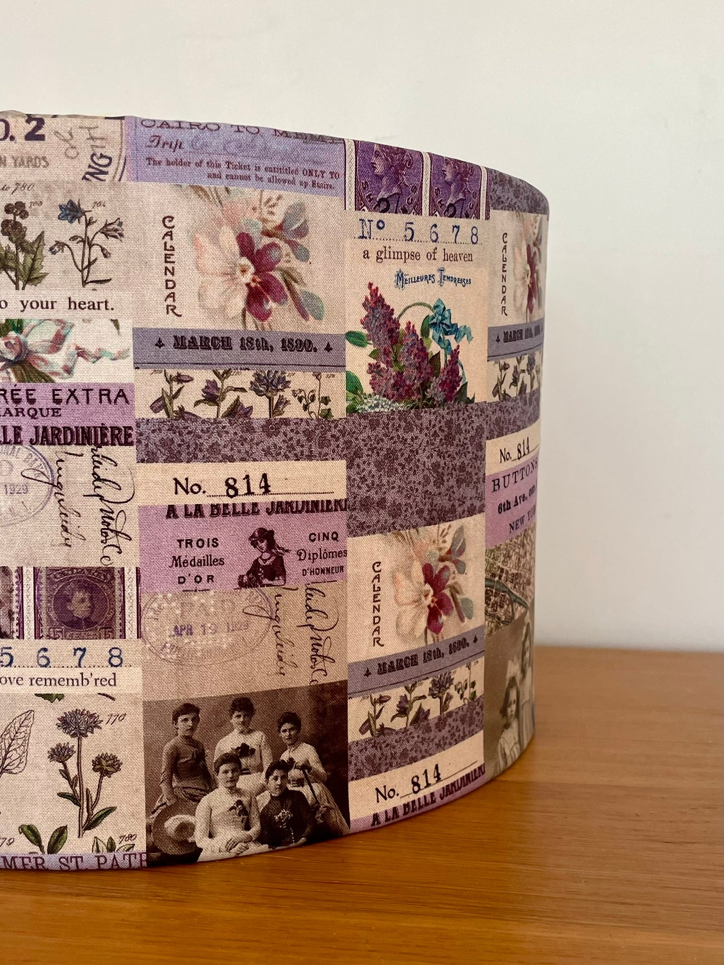 Purple Vintage Collage Lampshade