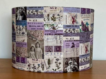 Purple Vintage Collage Lampshade