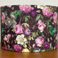 Purple and Black Floral Lampshade