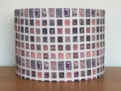Purple Stamps Lampshade