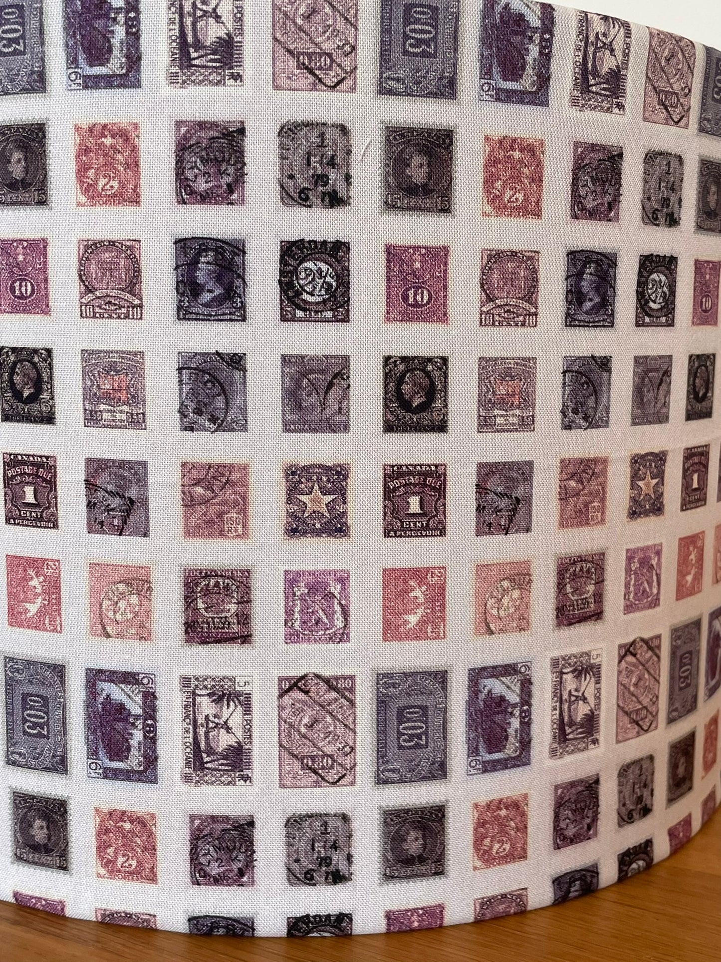 Purple Stamps Lampshade