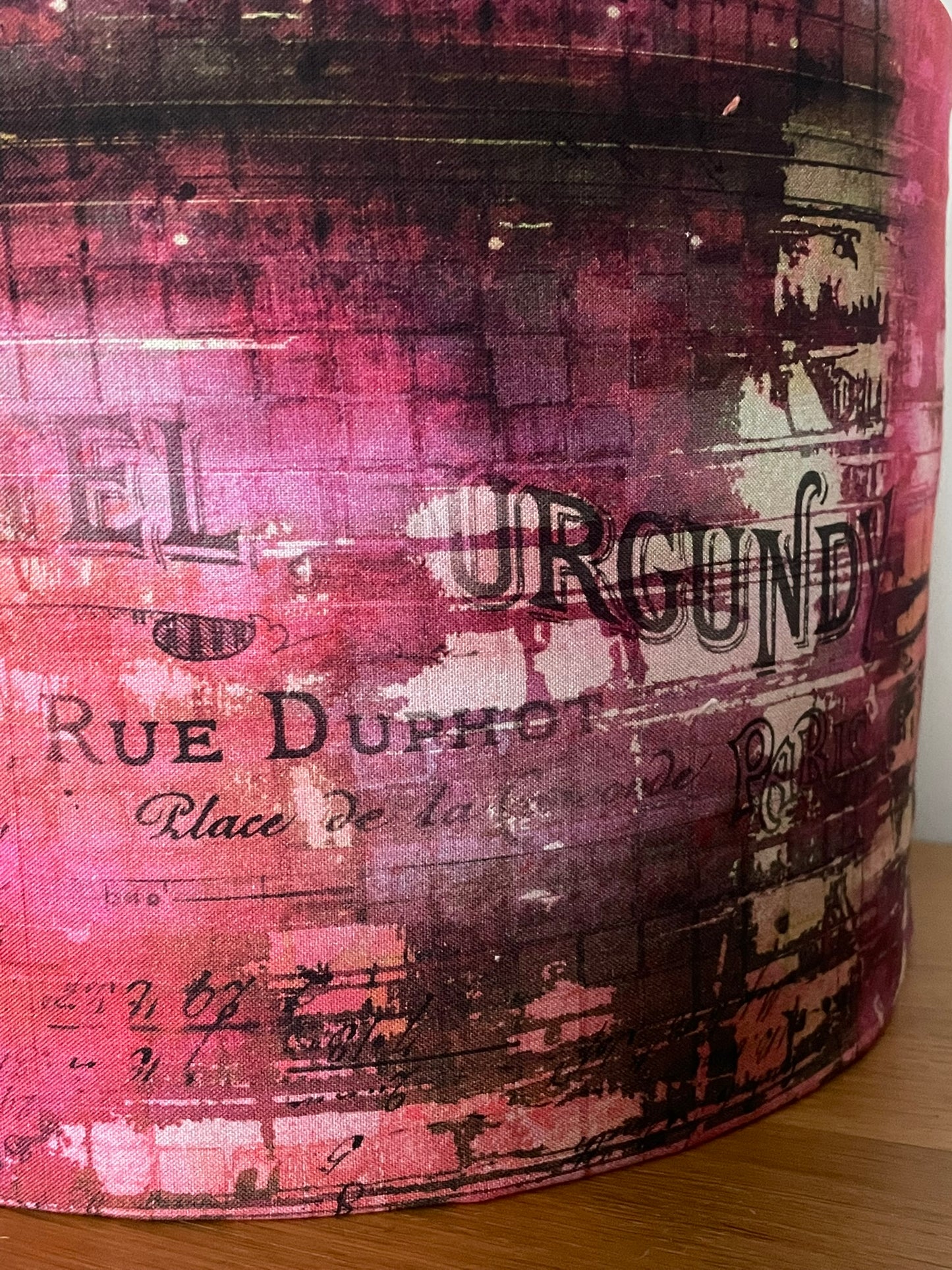 Burgundy Vineyard Distressed Lampshade